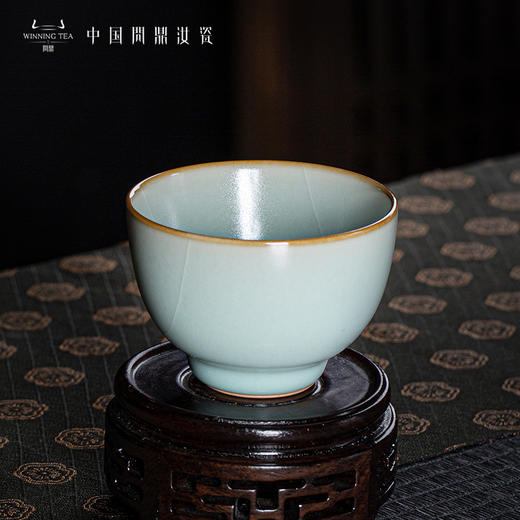 问鼎汝瓷复刻款天青精工款韶秀杯 商品图1