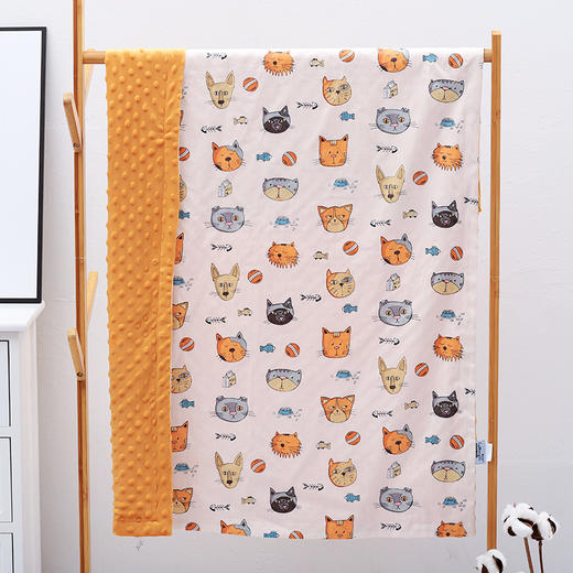 【3D触点设计 机洗手洗两不误】安抚豆豆毯包被婴儿毯子用品宝宝空调被幼儿园盖毯被儿童夏凉被子 商品图13