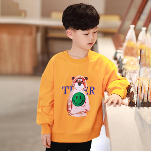 【2025反季抄底清仓】龙之涵  亲子款韩版宽松系列卫衣 中大童春款加厚全棉卫衣 婴幼儿A类标准 商品图7