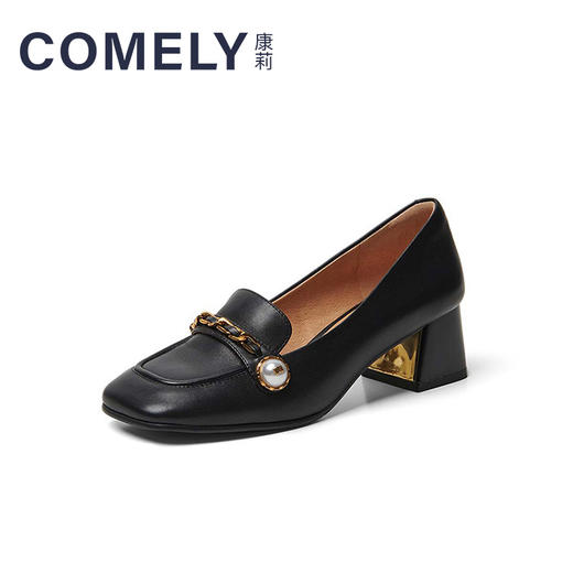 康莉2022春新款方跟乐福鞋女单鞋KYQ21062 商品图1