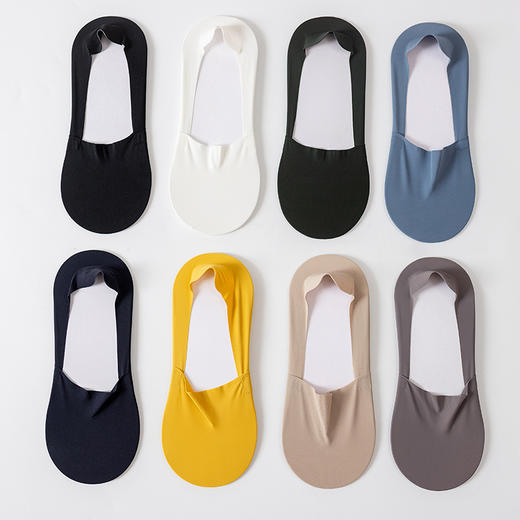 【49元10双】船袜男袜浅口隐形冰丝夏季天薄款透气硅胶防滑防臭纯棉袜子船袜男H221273358 商品图3