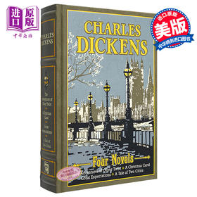 【中商原版】狄更斯 4部小说 皮面精装 英文原版 Charles Dickens Four Novelsn 雾都孤儿 圣诞颂歌 双城记 远大前程