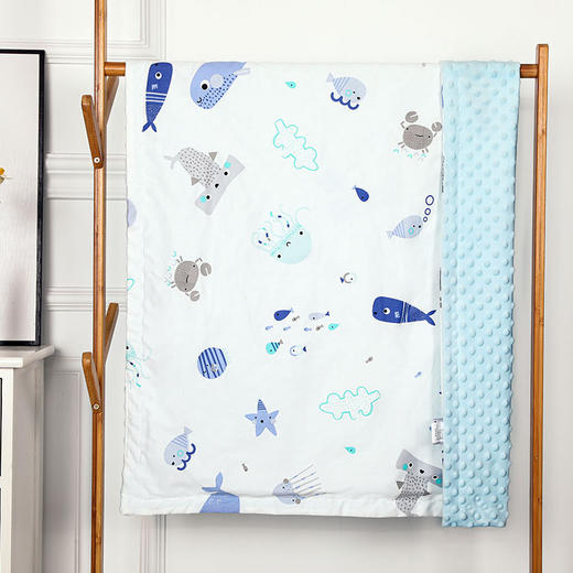 【3D触点设计 机洗手洗两不误】安抚豆豆毯包被婴儿毯子用品宝宝空调被幼儿园盖毯被儿童夏凉被子 商品图9