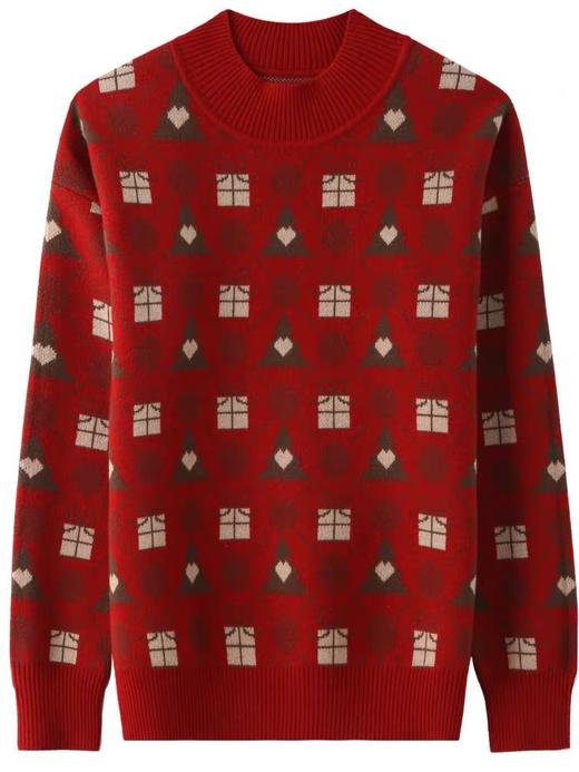 天山圆领提花女套衫 商品图0