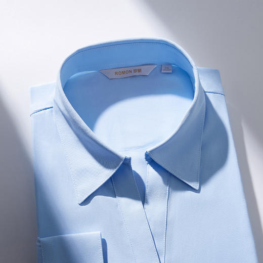 【定制基础款】罗蒙春夏女装长袖衬衫女士正装商务通勤百搭V领衬衣女 商品图3