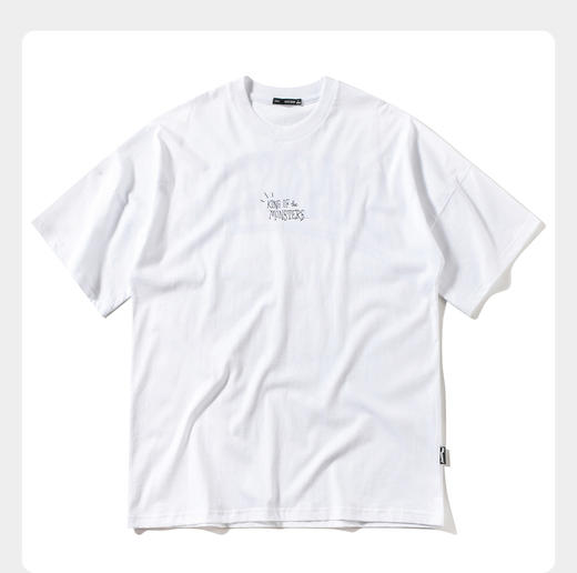 太平鸟男装 白色字母印花时尚新款短袖T恤B2DAB2554 商品图0