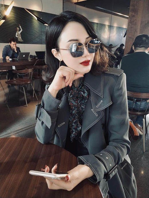 “曼哈顿LADY”风衣 不费力的气场和优雅 机场出差伴侣J8392955  颈袖添香 商品图10