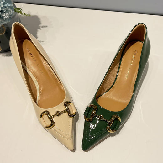 康莉女鞋2022年春款浅口尖头中跟女单鞋KYQ21068 商品图3