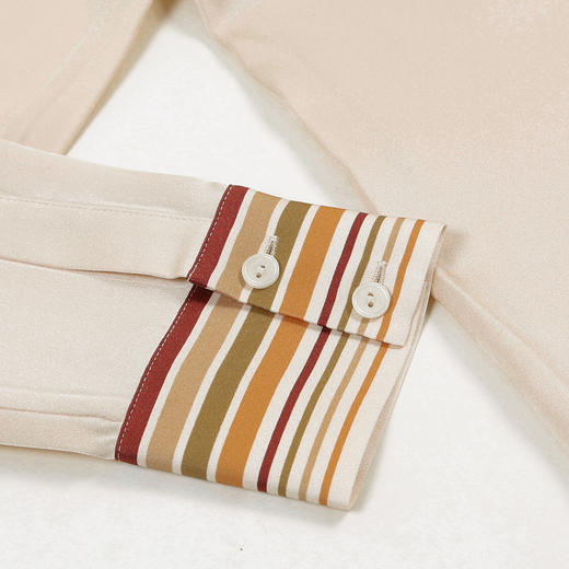 METTE22年春夏女士桑蚕丝衬衫长袖直筒超薄真丝上衣时尚系带衬衣 商品图3