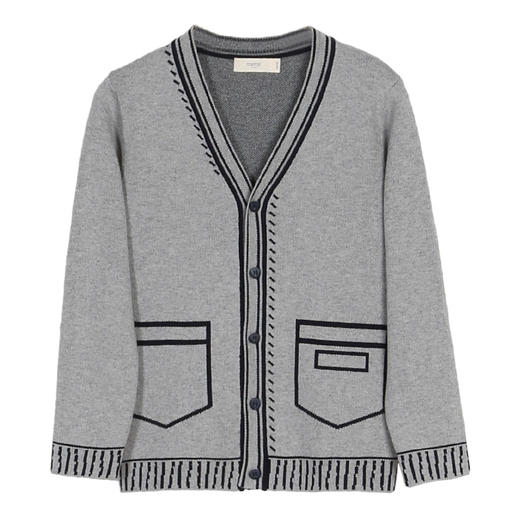 mettekids儿童针织衫2022春季新款男童大童撞色毛衣儿童棉打底衫 商品图8