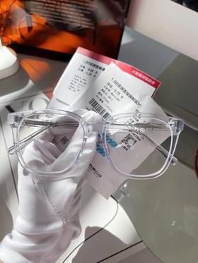 客配 Dior透明大方框 375/400+散光1.60明月数码防蓝光镜片