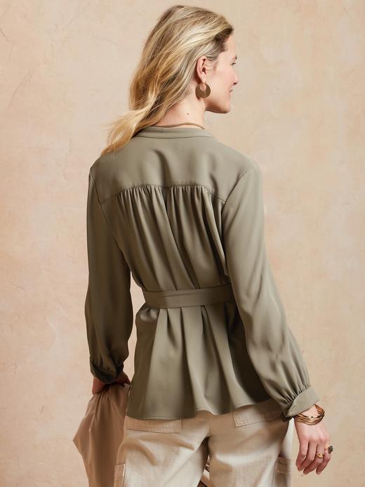 新款好折￥420！Banana Republic BR 设计款系带衬衫 商品图5