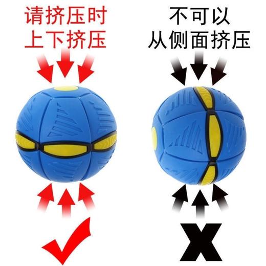 儿童节礼物闪光飞碟球抖音脚踩手抛弹力变形带灯解压户外球类玩具 商品图5