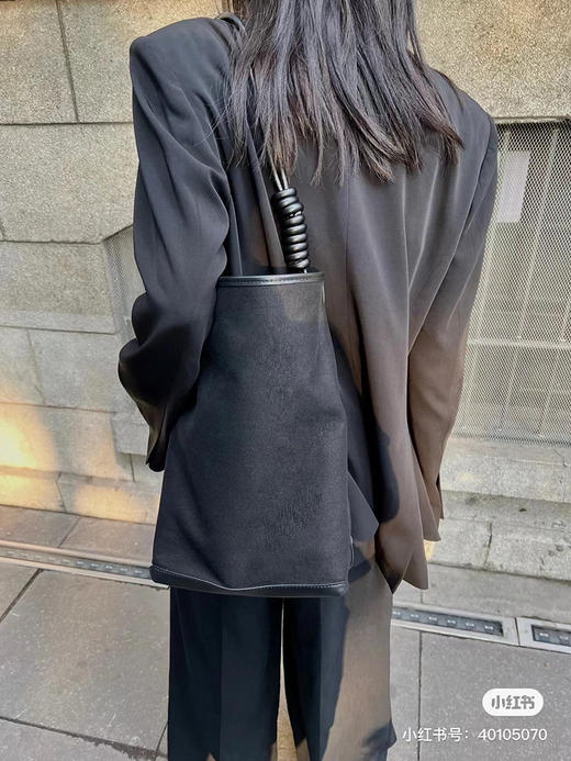 HIDEMI设计感水桶包中号/大号 帆布拼皮 商品图3