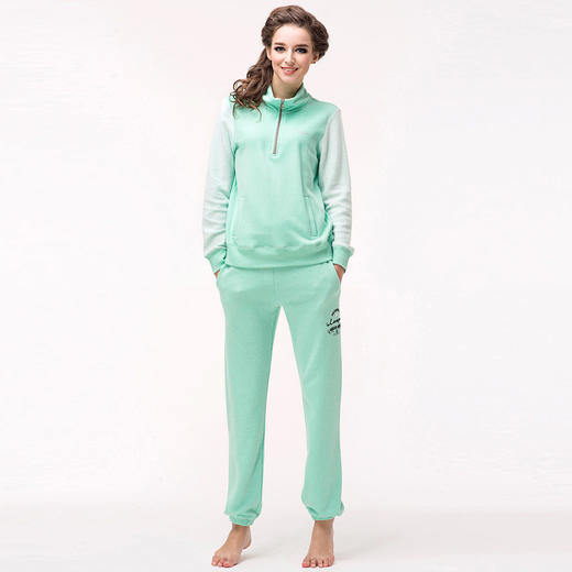 爱帝女式立领休闲长袖毛圈卫衣套装 商品图11