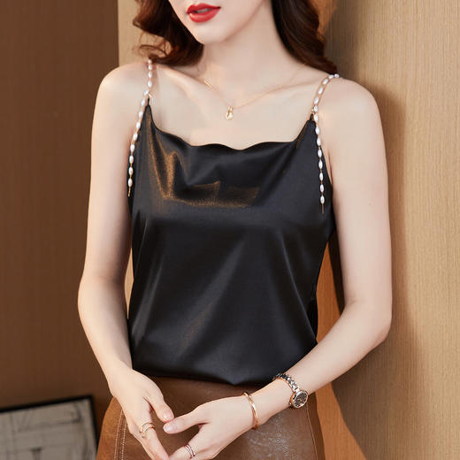 2022春夏新款仿珍珠肩带时尚性感吊带西装内搭打底背心 KQL656 商品图1