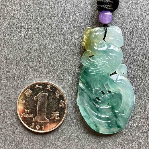 高冰种飘花黄翡俏色翡翠凤凰鸿运当头 商品图7
