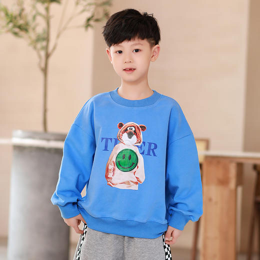 【2025反季抄底清仓】龙之涵  亲子款韩版宽松系列卫衣 中大童春款加厚全棉卫衣 婴幼儿A类标准 商品图2