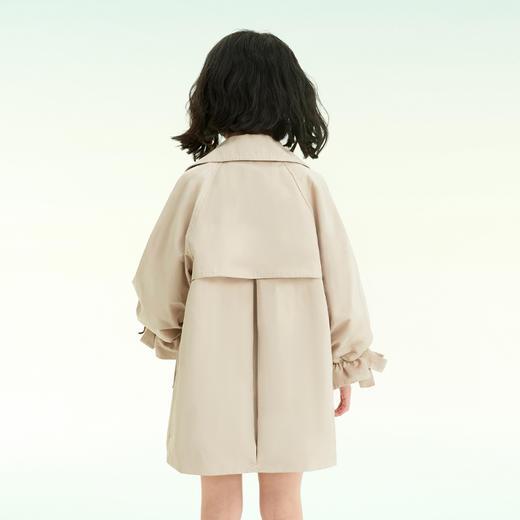 mettekids女童外套儿童大衣2022春季新款上衣童装洋气时髦风衣 商品图4