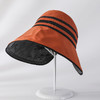 韩国科技黑胶大沿帽可折叠空顶帽横条太阳帽  JC1643 商品缩略图4