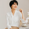 气质白色长袖衬衫女春季时尚百搭西装职业装正装衬衣工作服 商品缩略图3