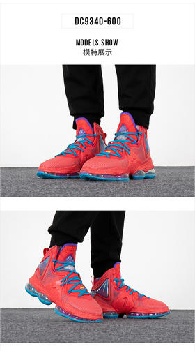 NIIKE男鞋 2022春季新款AJ运动鞋詹姆斯耐磨轻便透气舒适休闲鞋跑步鞋实战上场篮球鞋 DC9340-600