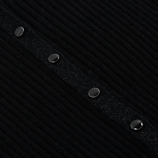 METTE22年春夏新品女士针织开衫时尚V领长袖修身弹力舒适打底衫 商品图3