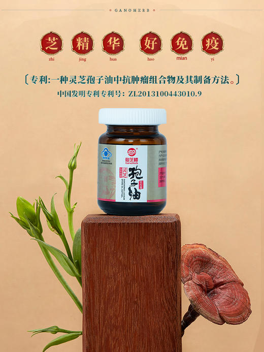 仙芝楼牌灵芝孢子油软胶囊 0.5g/粒*20粒*3瓶 商品图3