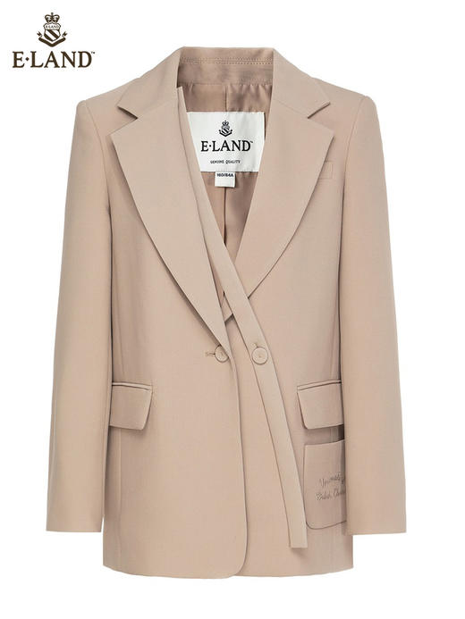 ELAND衣恋2022年春季新款简约时尚宽松阔形设计感通勤西装外套女EEJKC12H3B 商品图4