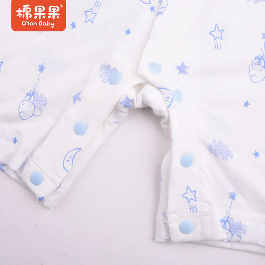 棉果果夏季莫代尔男童插肩对开短袖连体衣M201722422220 商品图2