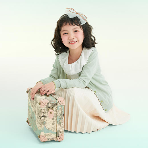 mettekids儿童毛衣2022春季新款女童公主时尚针织开衫男童打底衫 商品图1