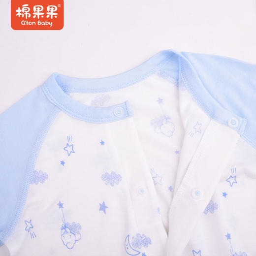 棉果果夏季莫代尔男童插肩对开短袖连体衣M201722422220 商品图3