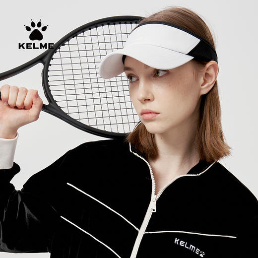 卡尔美新款防晒帽子女空顶帽跑步运动速干网球帽太阳遮阳帽 商品图1