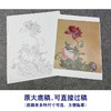 【大彩图】郎世宁工笔画白描底稿小品《仙萼长春册》罂粟临摹勾线高清打印稿LT09 商品缩略图1