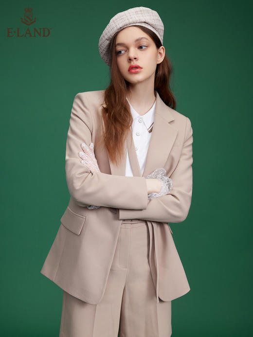 ELAND衣恋2022年春季新款简约时尚宽松阔形设计感通勤西装外套女EEJKC12H3B 商品图0