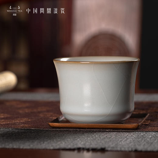 问鼎汝瓷复刻款月白竹律杯（小） 商品图0