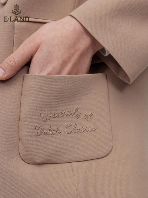 ELAND衣恋2022年春季新款简约时尚宽松阔形设计感通勤西装外套女EEJKC12H3B 商品图3