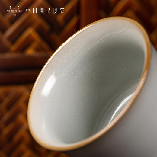 问鼎汝瓷复刻款月白竹律杯（小） 商品图1