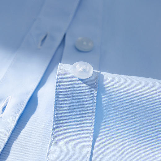 【定制基础款】罗蒙春夏女装长袖衬衫女士正装商务通勤百搭V领衬衣女 商品图4