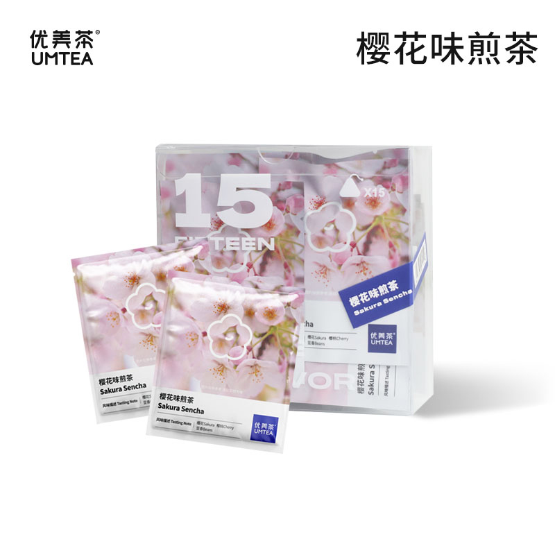 【优美茶UMTEA】樱花味煎茶-15枚茶包