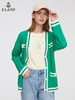 ELAND衣恋2022年春季新款洋气设计感绿色宽松针织开衫毛衣外套女EECKC12Q3N 商品缩略图0