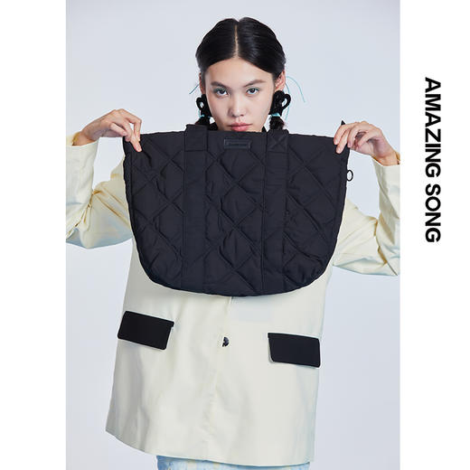 Amazing Song乙颂 女包绵绵购物包单肩手拎超大容量通勤包包托特包 商品图3