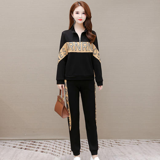 YWE  TYH22T08修身显瘦气质优雅大码休闲套装 商品图2