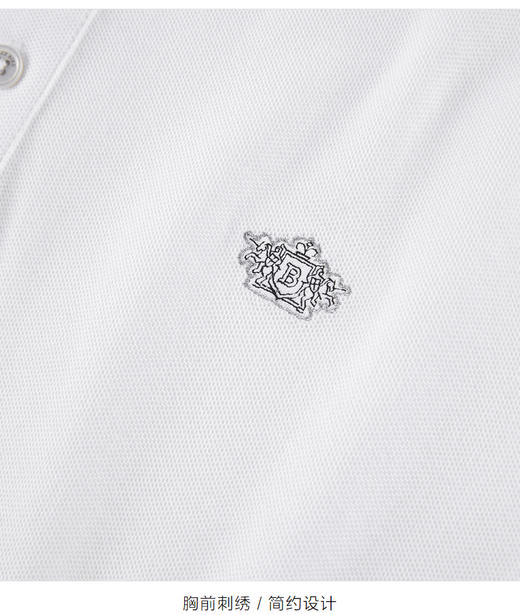 太平鸟男装 新款斯文英文刺绣POLO衫潮B1DBB2516 商品图3