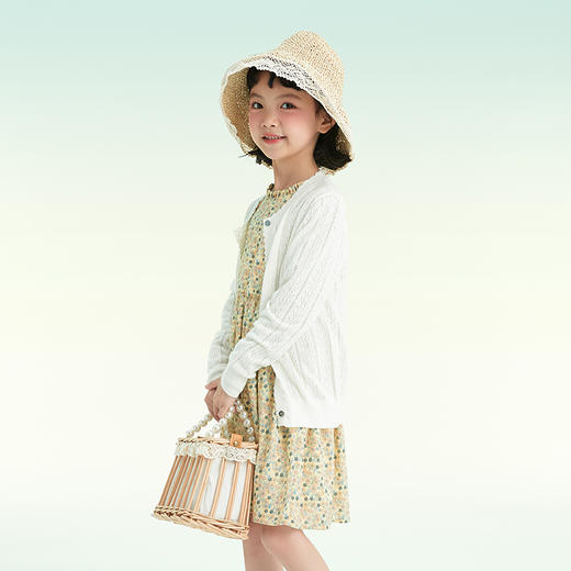 mettekids儿童开衫2022春季新款打底洋气时髦女童可爱外穿针织衫 商品图1