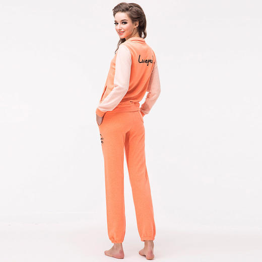 爱帝女式立领休闲长袖毛圈卫衣套装 商品图1