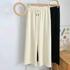 雪尼尔女春秋季2022新款宽松春秋高腰垂坠感显瘦直筒长裤 阔腿裤子女潮流百搭秋冬季宽松小个子高腰垂感显瘦加厚仙女暖暖裤 商品缩略图4