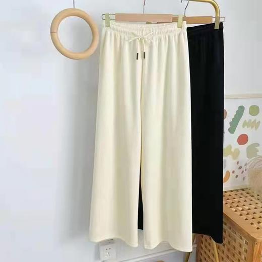 雪尼尔女春秋季2022新款宽松春秋高腰垂坠感显瘦直筒长裤 阔腿裤子女潮流百搭秋冬季宽松小个子高腰垂感显瘦加厚仙女暖暖裤 商品图4