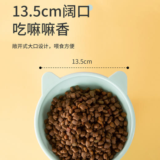 宠物纯色高脚碗 拯救黑下巴 优质PP材质 45°倾斜 护颈椎 防滑耐磨 商品图2