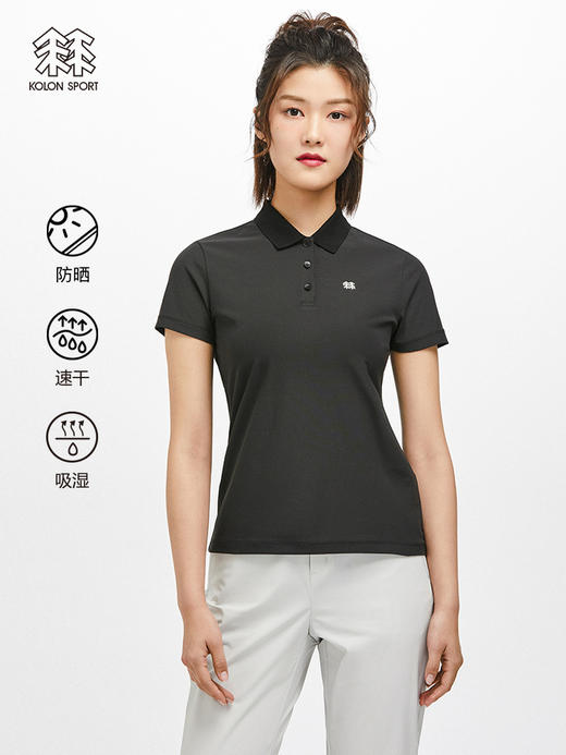 KOLONSPORT可隆POLO衫女款速干上衣防晒短袖吸湿春夏运动保罗衫LKPT2MT620 商品图2